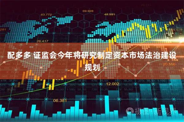 配多多 证监会今年将研究制定资本市场法治建设规划